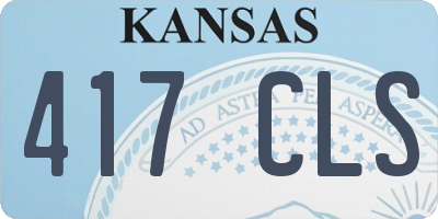 KS license plate 417CLS
