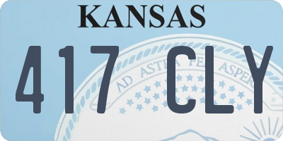 KS license plate 417CLY
