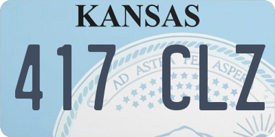 KS license plate 417CLZ