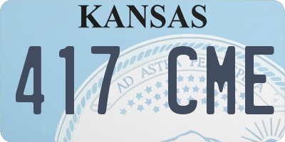 KS license plate 417CME