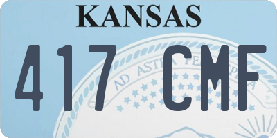 KS license plate 417CMF