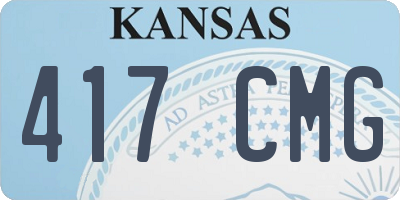 KS license plate 417CMG