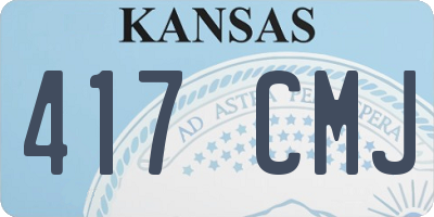KS license plate 417CMJ
