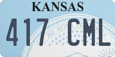 KS license plate 417CML