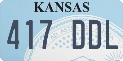 KS license plate 417DDL