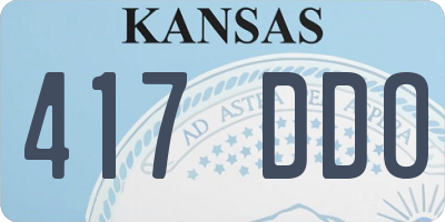 KS license plate 417DDO