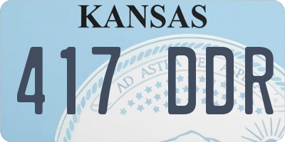 KS license plate 417DDR