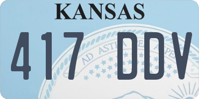 KS license plate 417DDV
