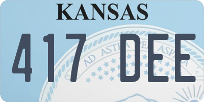 KS license plate 417DEE