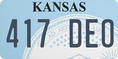 KS license plate 417DEO