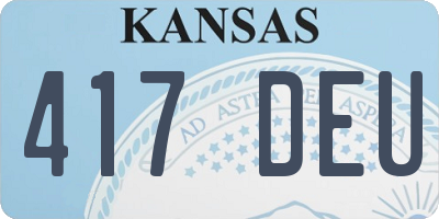 KS license plate 417DEU
