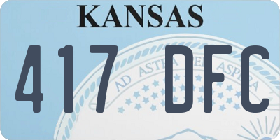KS license plate 417DFC