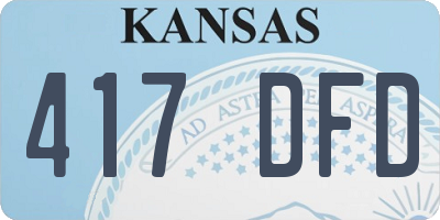 KS license plate 417DFD