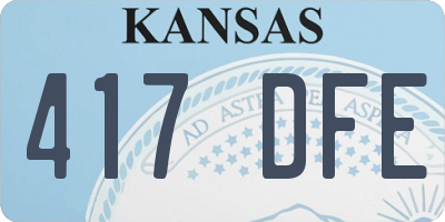 KS license plate 417DFE