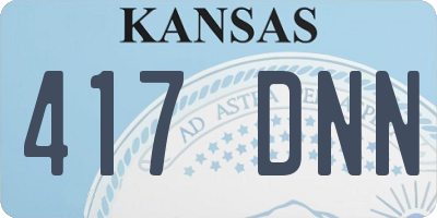 KS license plate 417DNN