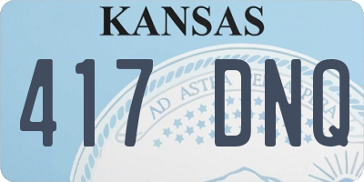 KS license plate 417DNQ