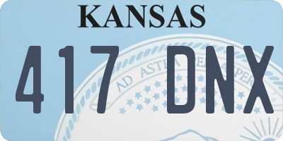 KS license plate 417DNX