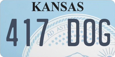 KS license plate 417DOG