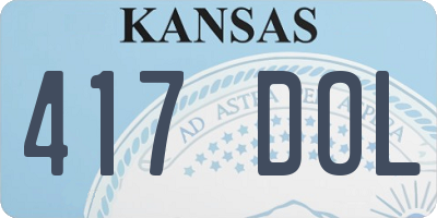 KS license plate 417DOL