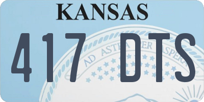 KS license plate 417DTS