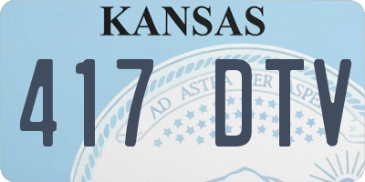 KS license plate 417DTV