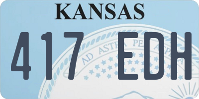 KS license plate 417EDH