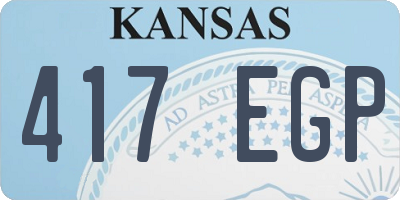 KS license plate 417EGP