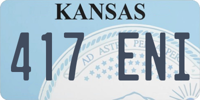 KS license plate 417ENI