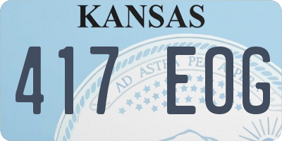 KS license plate 417EOG