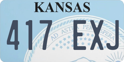 KS license plate 417EXJ