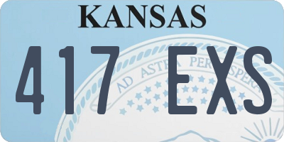 KS license plate 417EXS