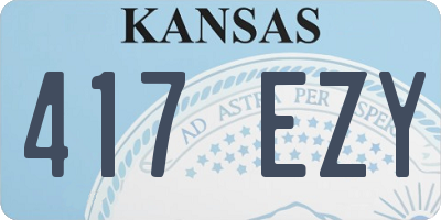 KS license plate 417EZY