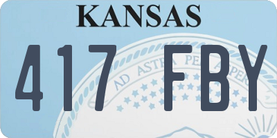 KS license plate 417FBY