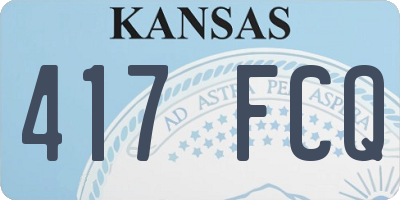 KS license plate 417FCQ