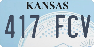KS license plate 417FCV