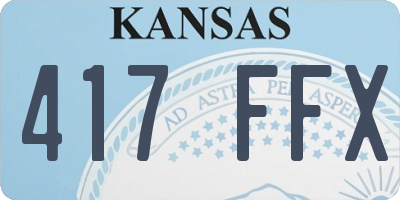 KS license plate 417FFX