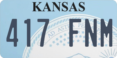 KS license plate 417FNM