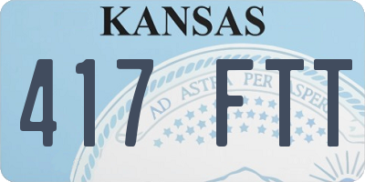 KS license plate 417FTT
