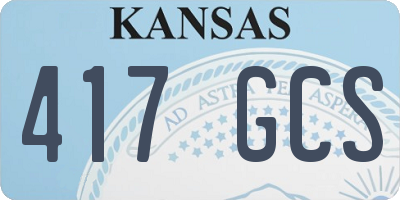 KS license plate 417GCS