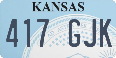KS license plate 417GJK