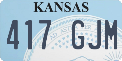 KS license plate 417GJM