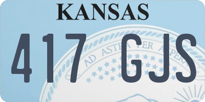 KS license plate 417GJS