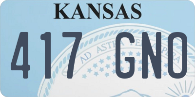 KS license plate 417GNO