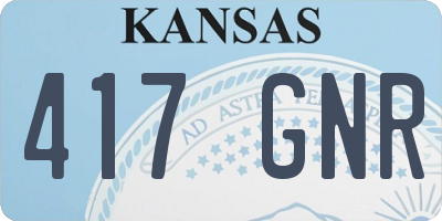 KS license plate 417GNR