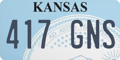 KS license plate 417GNS