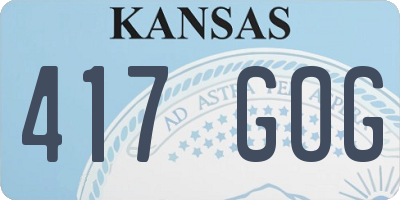 KS license plate 417GOG