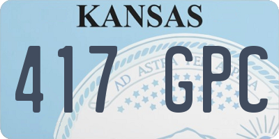 KS license plate 417GPC