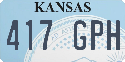 KS license plate 417GPH