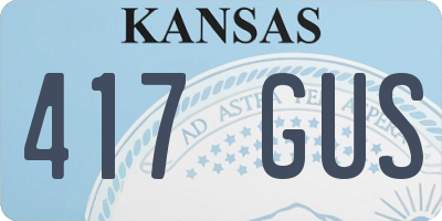 KS license plate 417GUS