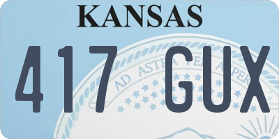 KS license plate 417GUX